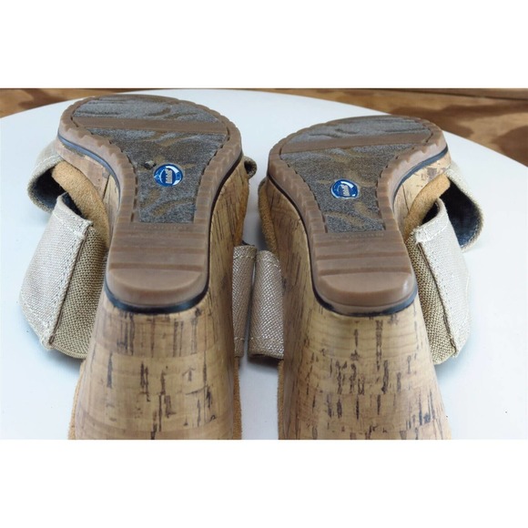 Dr. Scholl's Sz 8.5 M Brown Slide Fabric Women Sandals - Picture 7 of 8